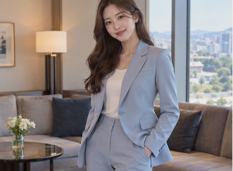 인계동 담백휴식 전신 쉼 관리 안내 카드의 서로 다른 20대 성인 한국 여성 모델